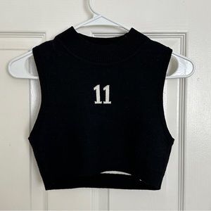 Welldone wool cropped tank top